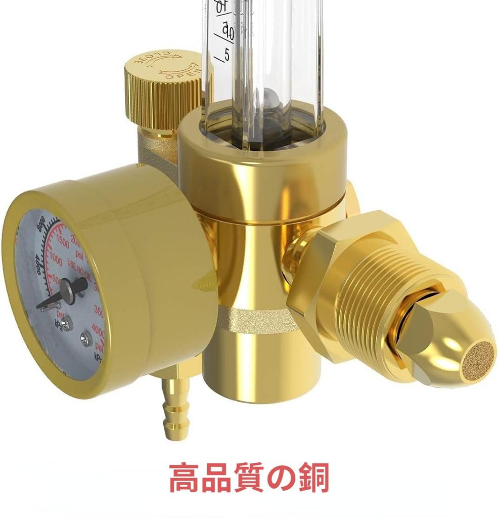 Argon Regulator EIANLON Dioxide Regulator Regulator Pure Copper Regulator Mig Tig Flow Meter Gas Regulator Gauge Welding Air Pressure Regulator