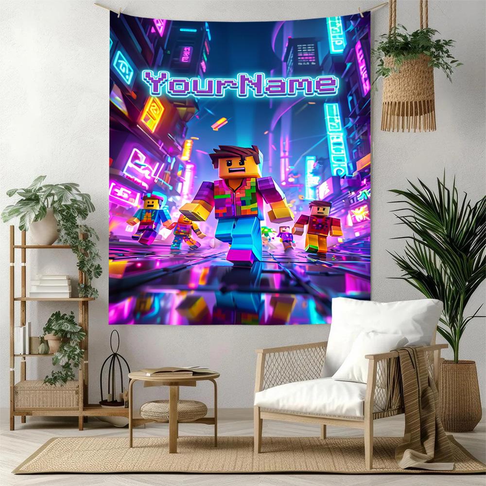 Roblox Vlastní Vaše Jméno Nástěnná Dekorace Gobelín Umění Pro Památku Domácího Mazlíčka Narozeniny Svatba Pozadí Rodinný Dárek