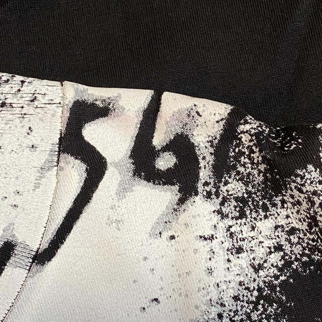 Used LOUIS VUITTONShort sleeve T-shirt black/white cotton mens