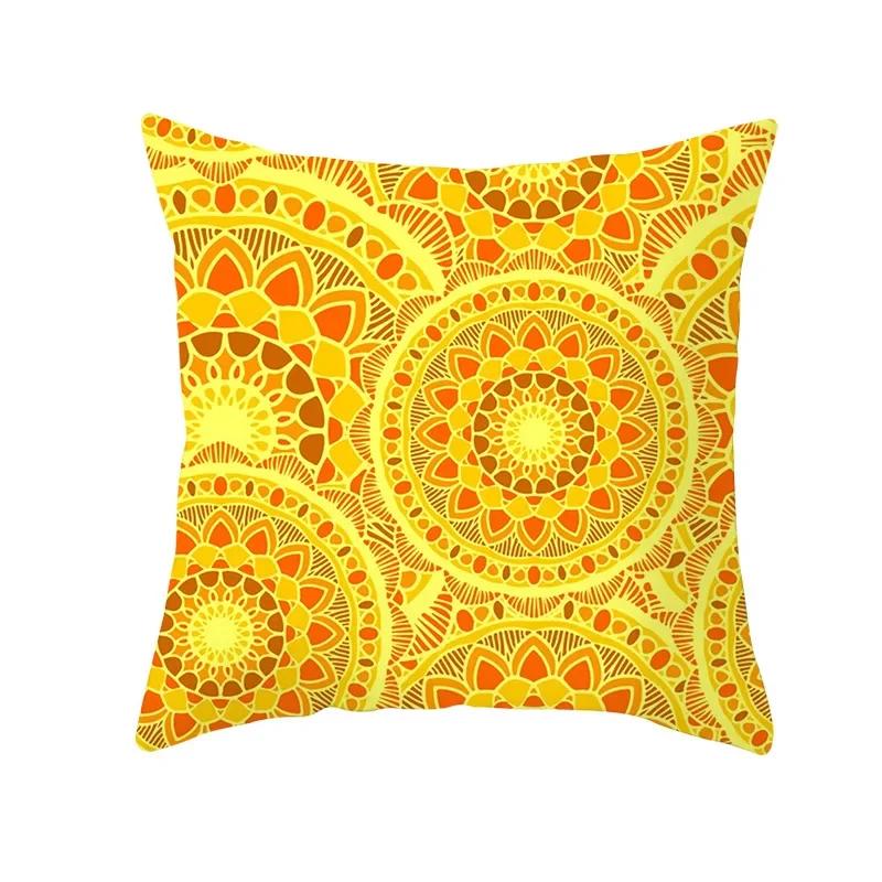 Lemon Pineapple Cushion Cover  Summer Yellow Pillow Case Sofa Decoration Pillow Cover Geometric Striped Throw Pillowcase,(4) 30x30cm