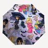 1pc Wednesday Halloween Characters Automatic Open/Close Folding Umbrella, Windproof 8 Rib Construction, Lightweight Travel Umbrella for Women/Men