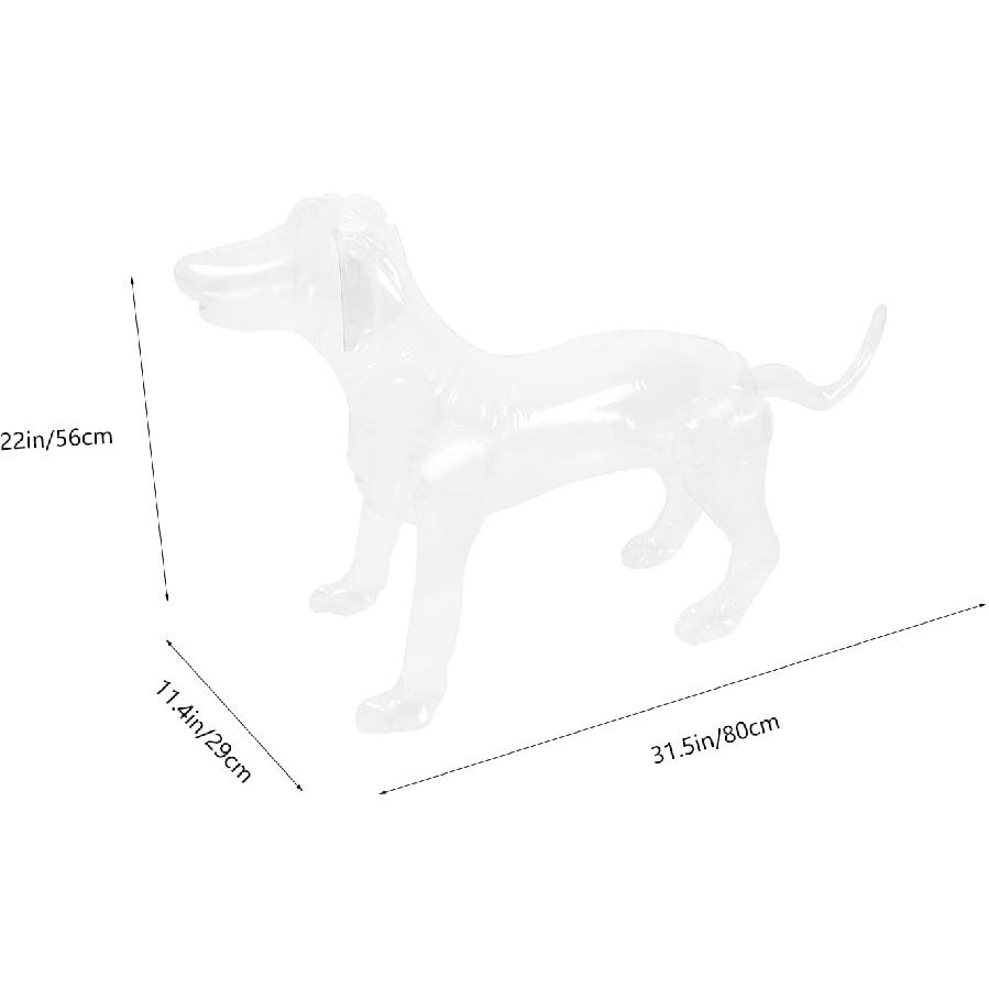 3pcs Inflatable Dog Mannequin Display Stand for Pet Clothing, PVC Dog Model Shop Display Pet Store for Home Store Use