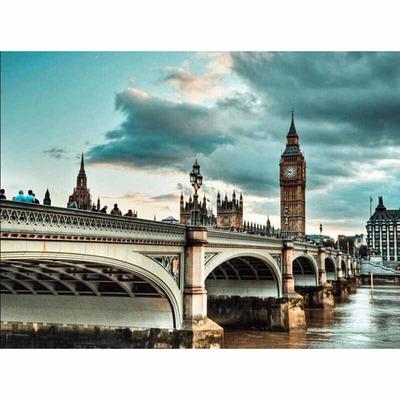 Diamond Painting Cross Stitch Full Round Drill London Weather Diamond Embroidery