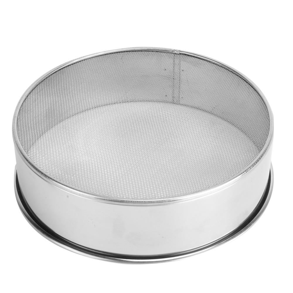 Round Stainless Steel Flour Sifter Stainless Steel Manual Flour Sifter  Baking Prep