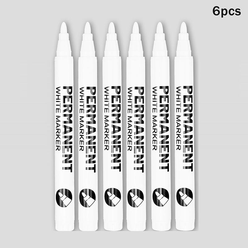 White Paint Pen For Rock Painting,Stone,Ceramic,Glass,Wood,Tire,Fabric,Metal,Canvas. Set Of 3/6/12 Acrylic Paint White Marker