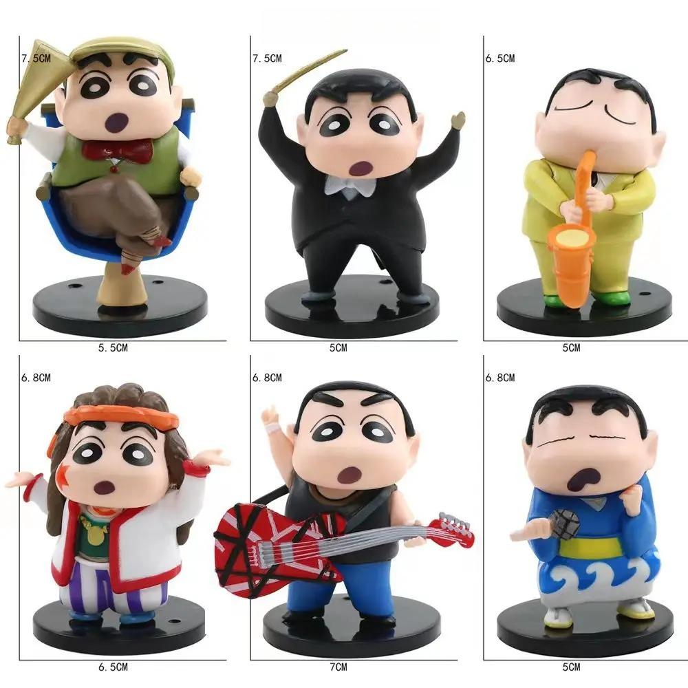 1Set Crayon Shin Chan Action Figure Cartoon Japanese Kawaii Figurines Collectibles Movie Peripheral Toy Gifts for Children