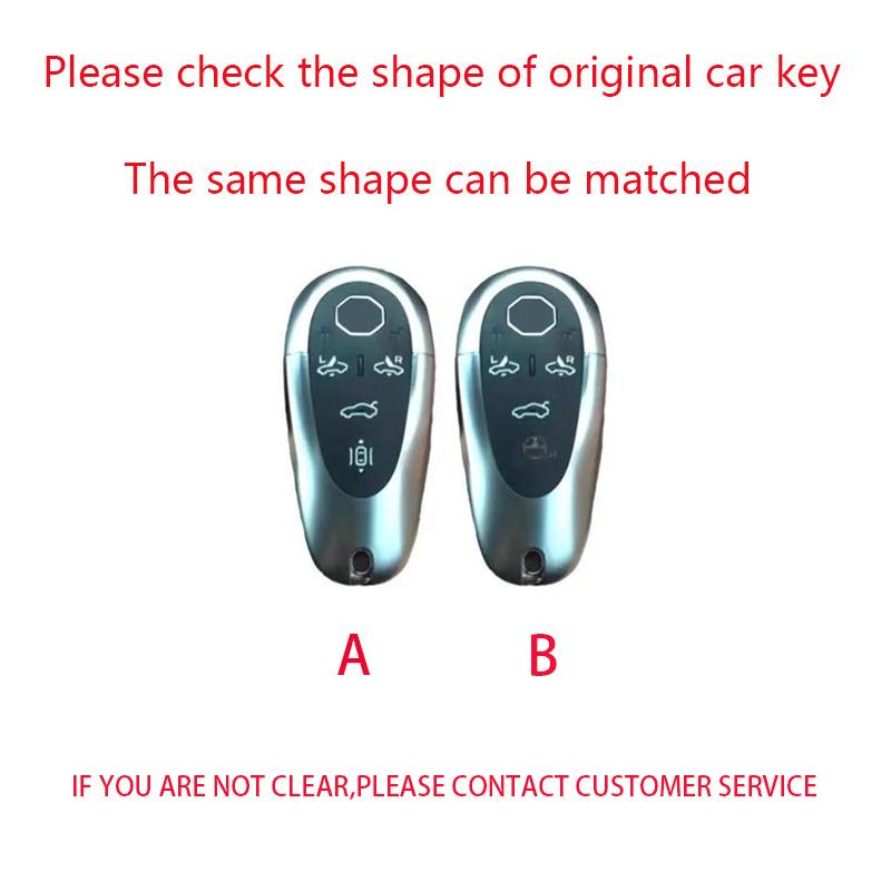 Car Remote Key Case Cover for Morris Garages MG Cyberster Zinc Alloy Leather Fob Protection Shell Auto Keychain Accessories
