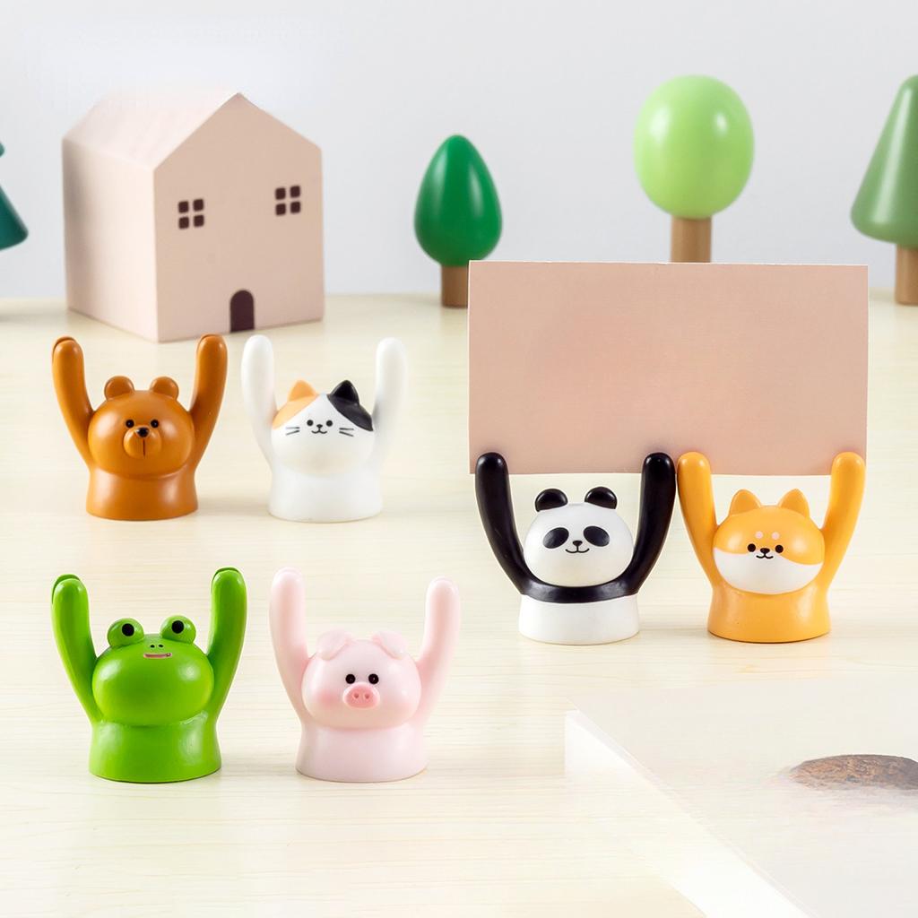 1 stücke Schwein Tier Foto Memo Karte Clip Halter Schreibtisch Name Karte Hochzeit Gefälligkeiten Tisch Karte Clip Hinweis Ständer Halter Kuchen dekorieren