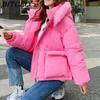 BITCED Women's Loose-Fit Puffer Jacket with Hood - Short-Length Thickened Winter Coat