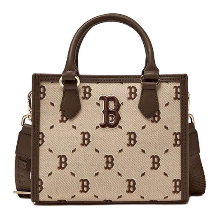

MLB Boston Red Sox 25FW Full Logo Tote Bag Polyester Cotton Mini Kids Bags Khaki 7ACRMDG5N-43BRS Basic Set (Bag)