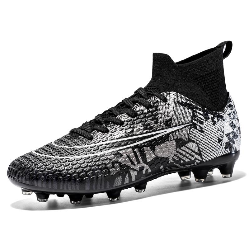 High top football shoes men and women adults children students AG spikes artificial grass adult TF broken nails training shoes