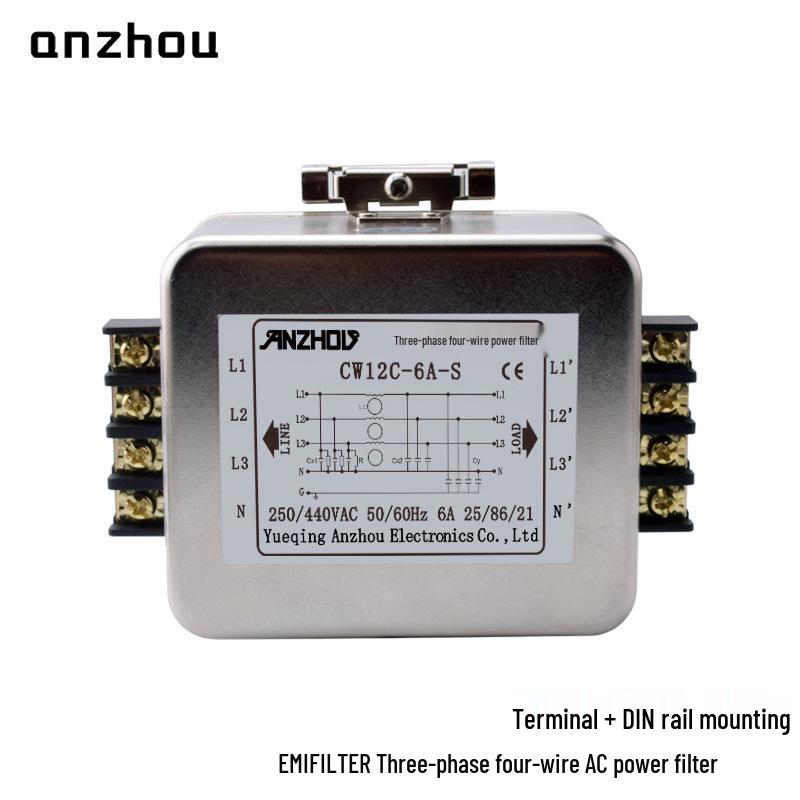 Three-Phase EMI Power Filter CW12C-6A-S Servo Anti-Interference System