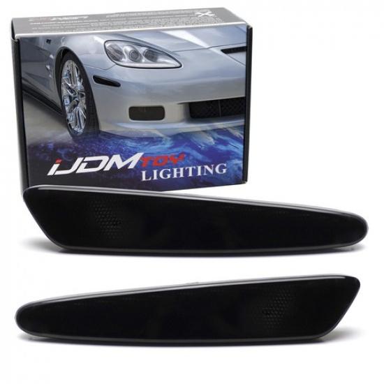 

Smoked Lens Front Side Marker Light Housings For 2005-13 Chevrolet C6 Corvette