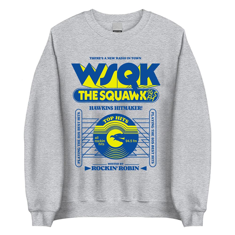 Beam Me Up Place Sucks Crewneck Sweatshirt WSQK The Squawk 94.5 FM Print Pullovers Unisex Clothes Streetwear Long Sleeve Clothing