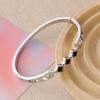 Elegant Titanium Steel Rhombus Bracelet with 18K Gold Plating and Rhinestone Inlay