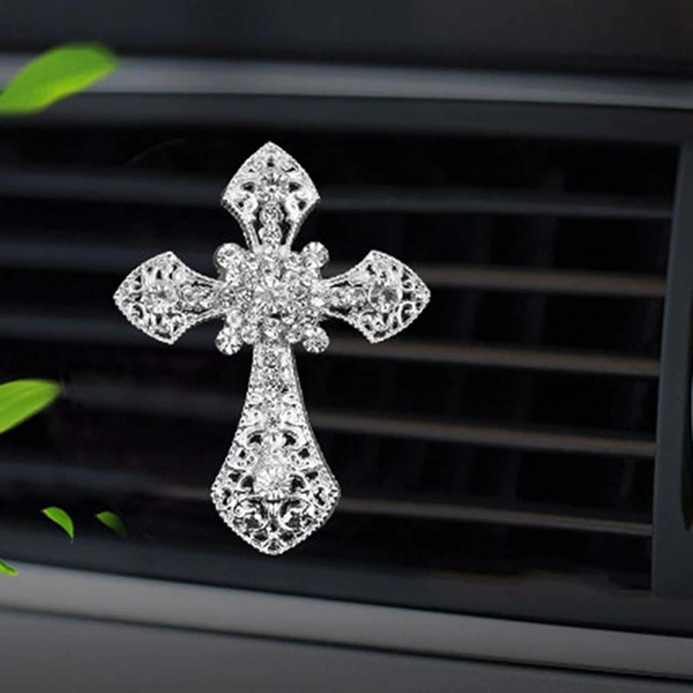 Flavoring In Crucifixion Jesus Cross Car Air Freshener Christian Vent Clip Outlet Perfume clip