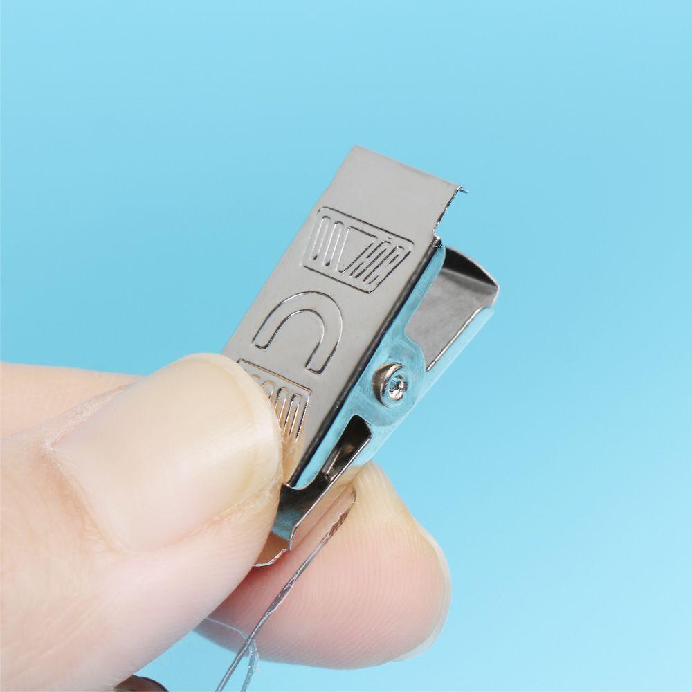 10/20/50pcs 4 Styles Reel Skipping Metal Pull Card Holders Kawaii Clips ID Card Badge Lanyard Clip