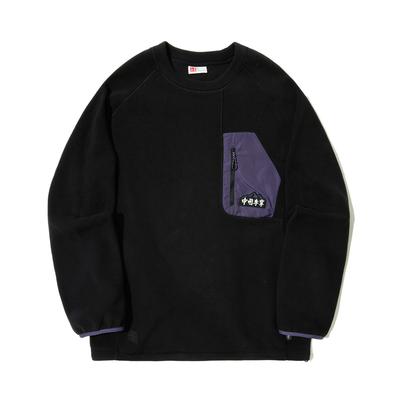 Li Ning Casual Minimalist Sports Round Neck Pullover Loose Splicing Comfortable Versatile Sweatshirt Unisex Sweatshirt AWDUD73-1