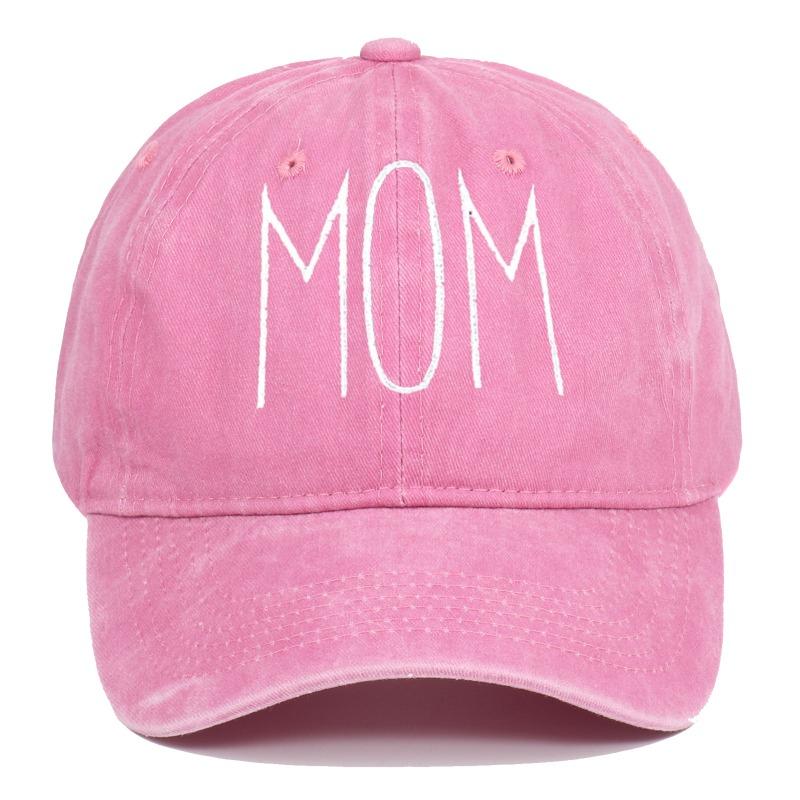 "DAD MOM" Gestickter Verstellbarer Fischerhut, Vintage-Wasch-Stil, Neutrale Unisex-Sonnenkappen für Outdoor-Aktivitäten, Urlaubsgeschenk