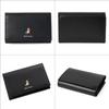 Paul Smith Marquetry Stripe Rabbit Leather Business Card Case Set No Genuine Stylish Gift for New Beginnings or Employment Holder/Card (Black,