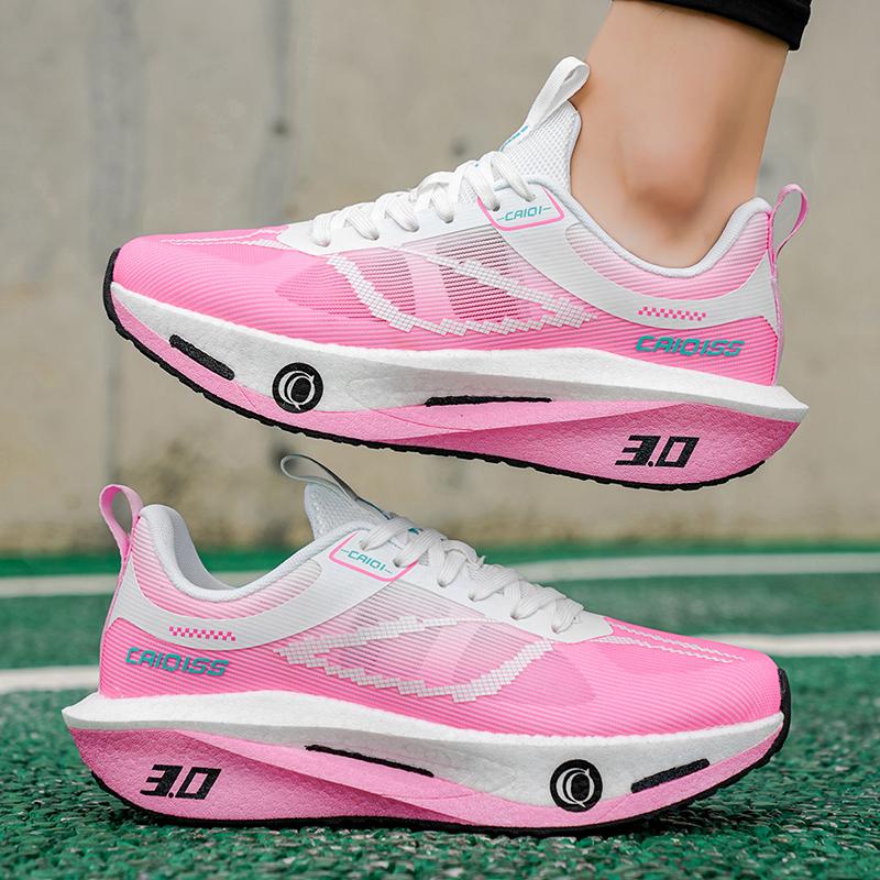 Men'S Running Shoes Full Palm Carbon Plate Lightweight Wear-Resistant Professional Training Sneakers High Quality Cushioning