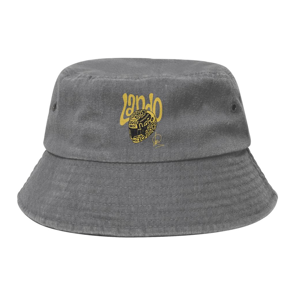 Reisekopfbedeckung L-Lando N-Norris British Racing Gewaschener Denim Fischerhut Herren Sonnenhüte Bob Hut Angeln Fischerhut Outdoor Sport