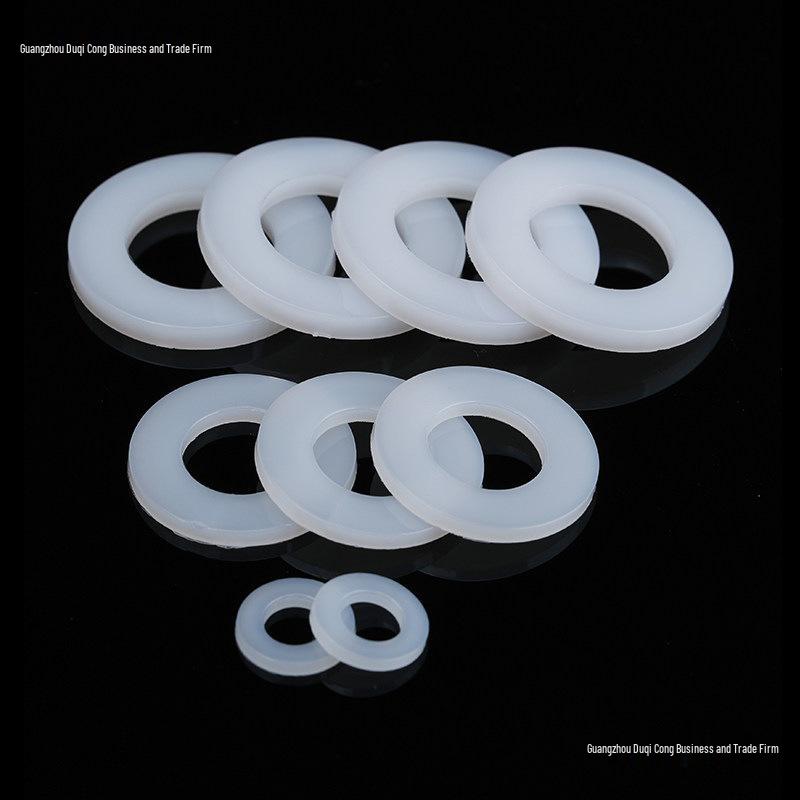 Nylon Insulating Flat Washer: Plastic/Rubber, M2-M12 Sizes
