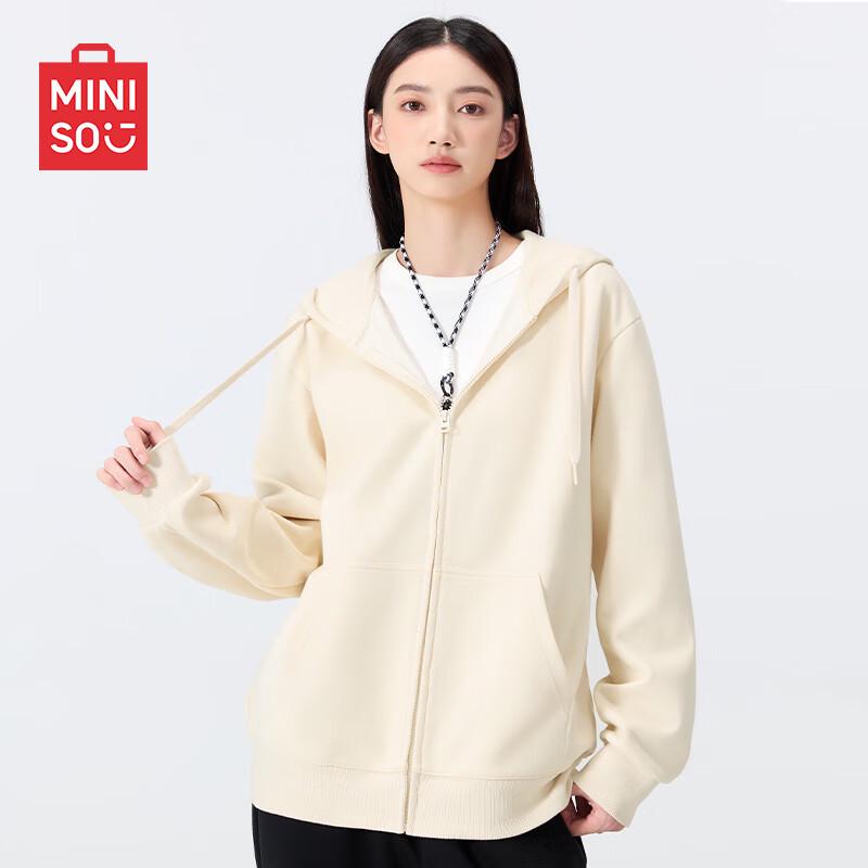 

MINISO Men s Heavyweight Hooded Zipper Jacket XL