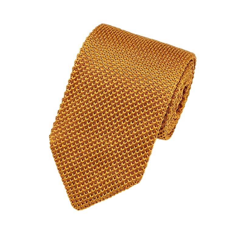 Solid Color Necktie Flexible Knitted Tie Easy Maintenances Polyester Fabric Neckwear for Work Holiday Formal Event