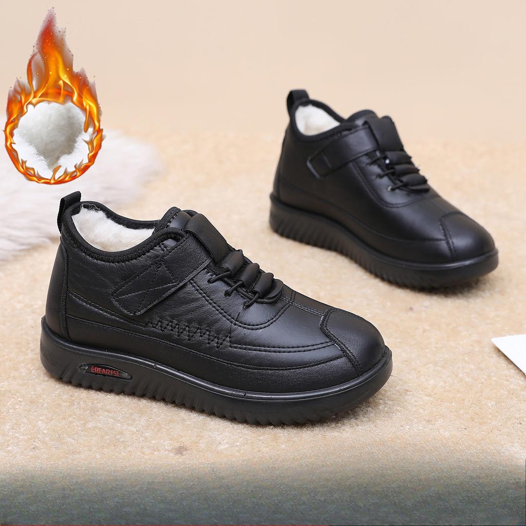 2025 New Style Old Beijing Winter Women's Cotton Boots Non-slip Comfortable Mother Cotton Shoes Plus Velvet Warm Middle-aged and Elderly Snow Boots