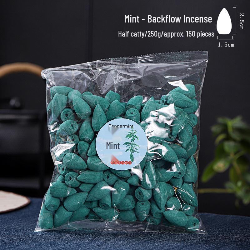 150-Piece Backflow Incense Cones Pack, 250g - Sandalwood & Agarwood for Home & Bedroom