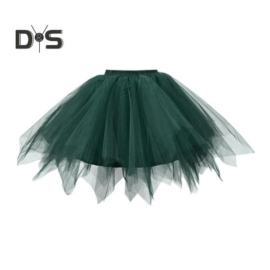 Women Tulle Skirt 50s Tutu Petticoat Elastic Waist Short Ballet Crinoline Petticoat Carnival Costume Underskirt