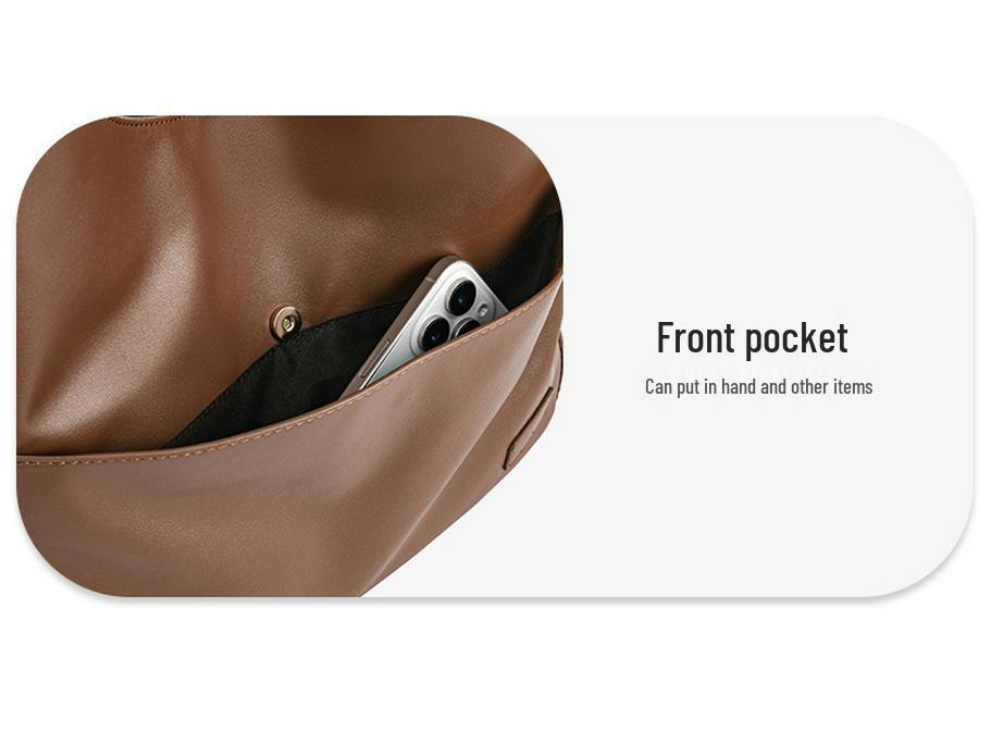 Large Capacity Soft Leather Crossbody Tote Bag for College Students and Ladies, Ideal for Autumn and Winter.