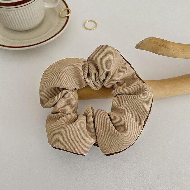 Women Scrunchies Solid Hair Ring Rope Elastic Ponytail Holder Headdress #