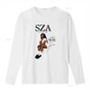 Vintage Streetwear R B Singer Sza Sos Album Print Casual T Shirt Vintage Washed Graphic Streetwear Comfortable Homme Soft