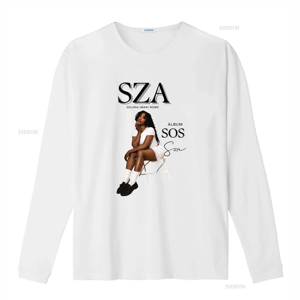 Vintage Streetwear R B Singer Sza Sos Album Print Casual T Shirt Vintage Washed Graphic Streetwear Comfortable Homme Soft