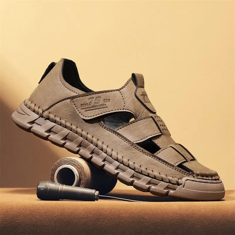 Fashion New Cool Summer Men Sandals Breathable Outdoor Walking Men's Shoes Antiskid Sport Beach Flats Quick Dry Wading Aqua Shoes Male