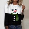 2025 Autumn & Winter Women's New Casual Crew Neck Long Sleeve Top 3D Christmas Pattern Ideal Halloween Christmas Gift