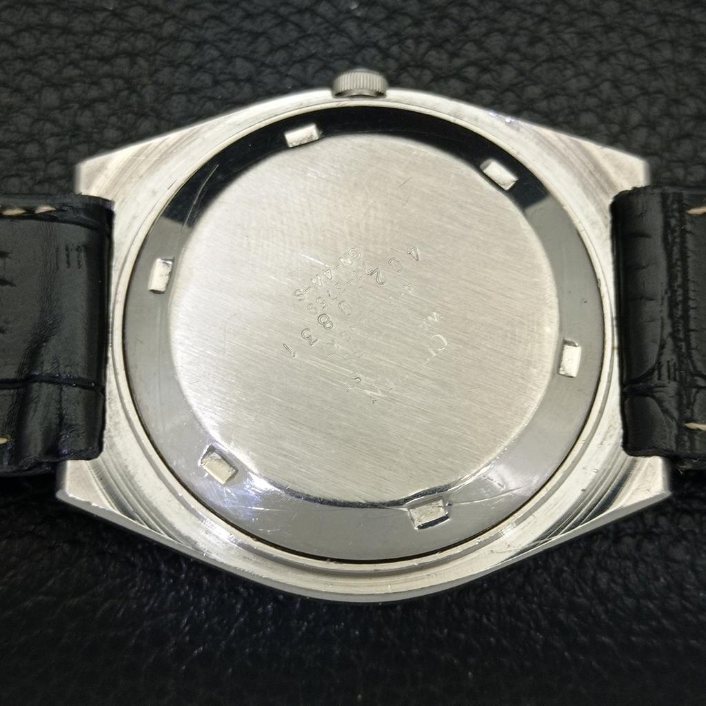 USED VINTAGE CITIZEN AUTOMATIC 8200 JAPAN MENS ARABIC BLUE DIAL WATCH a434804-2 R123-a434804