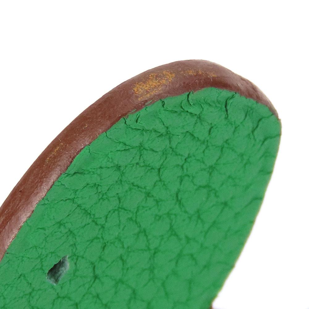 Used HERMES Bag charm Petite Ash Turtle GM Epsom/Taurillon Clemence Blue veil Green system turtle