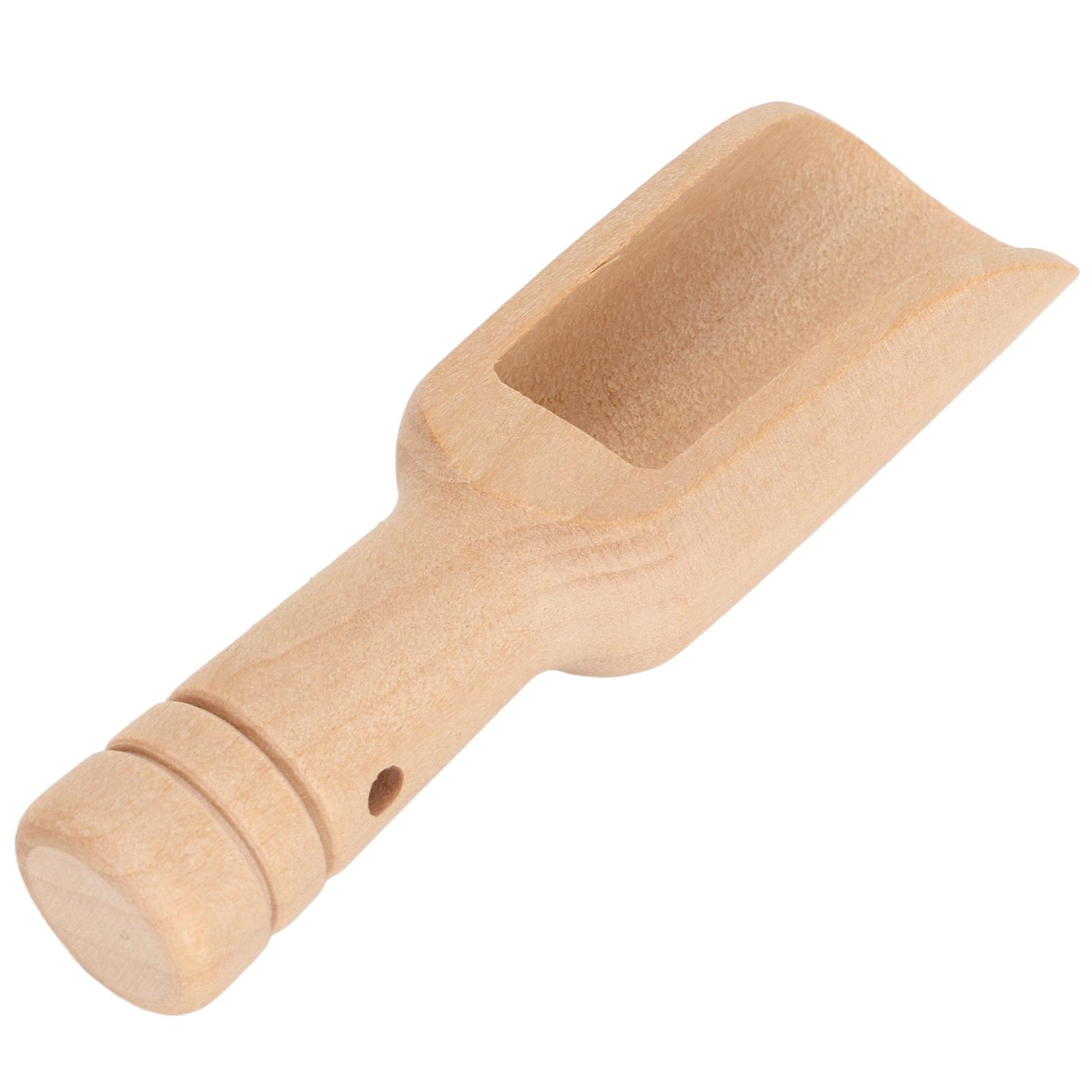 

10pcs Wood Bath Salt Scoop Polished Surfaces Eco Friendly Salt Scoop Bath Scoop for Shower Room