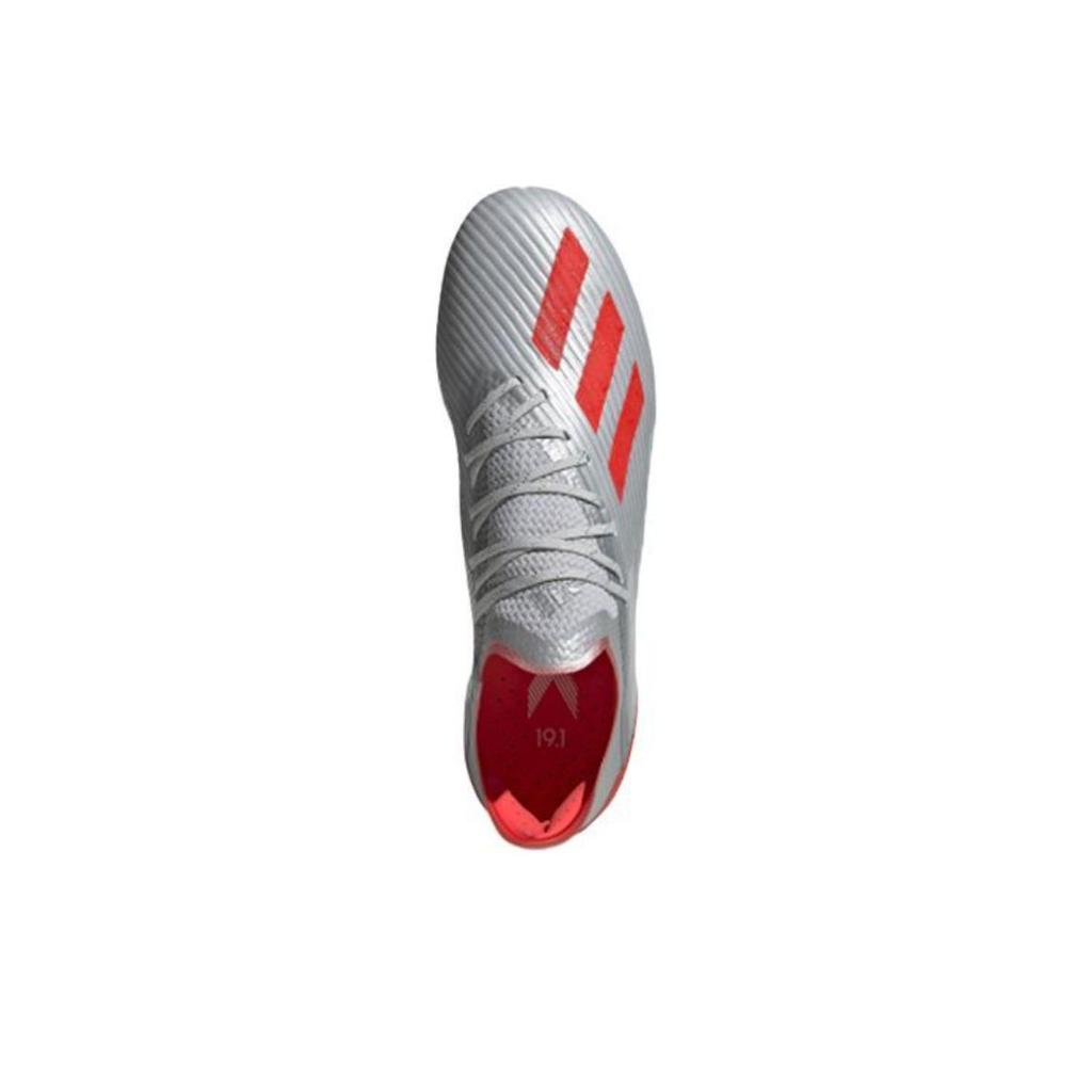 adidas X 19.1 Punta Tonda Allacciatura AG (Borchie corte in gomma) Scarpe da Calcio Traspiranti Uomo Scarpe da Calcio Argento Rosso EF8282