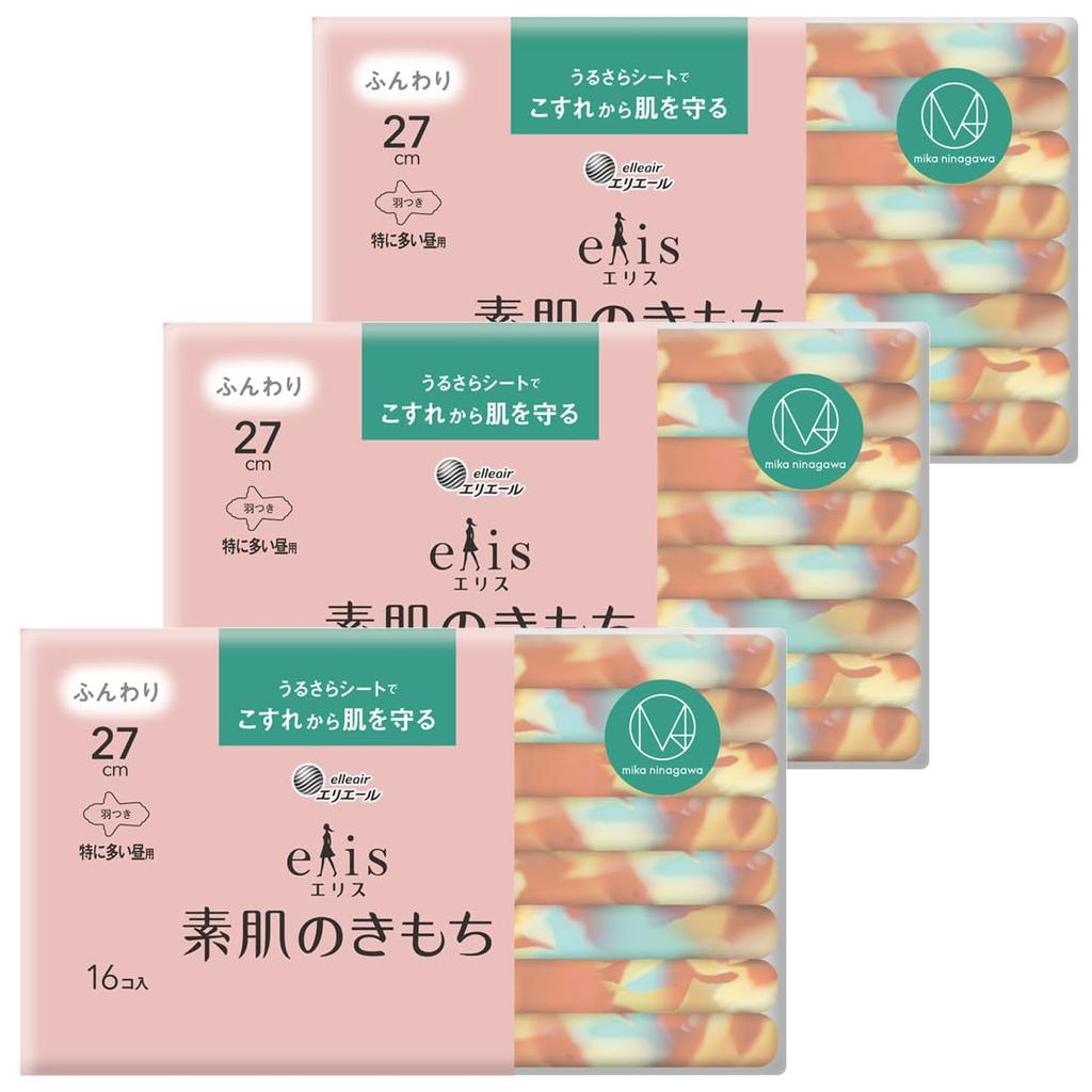 Ellis Ninagawa Collaboration Design 4th Edition Bare Skin Feel with Wings 27cm for Daytime 48 Sheets Sheets X 3 M/mika (especially Use) (16 Packs)