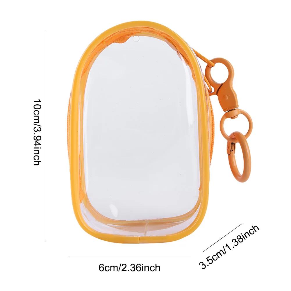 

Clear Figure Display Bag with Keychain Mini Doll Pouch Transparent Protector Case Organizer Box for Collectibles
