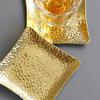 Metal Coaster, Luxury Creative Style, Golden Color, Embossed Craft, Suitable for Insulation, Tea Tray, Plate