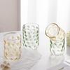 BRColored Polka Dot Glass Cup Breakfast Milk Mug Transparent Wine Glasses Shot Glasses Mugs Coffee Cups Juice MugsEY