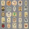 50pcs Waterproof Retro Potion Label Stickers for Journals, Phone Cases, and Suitcases