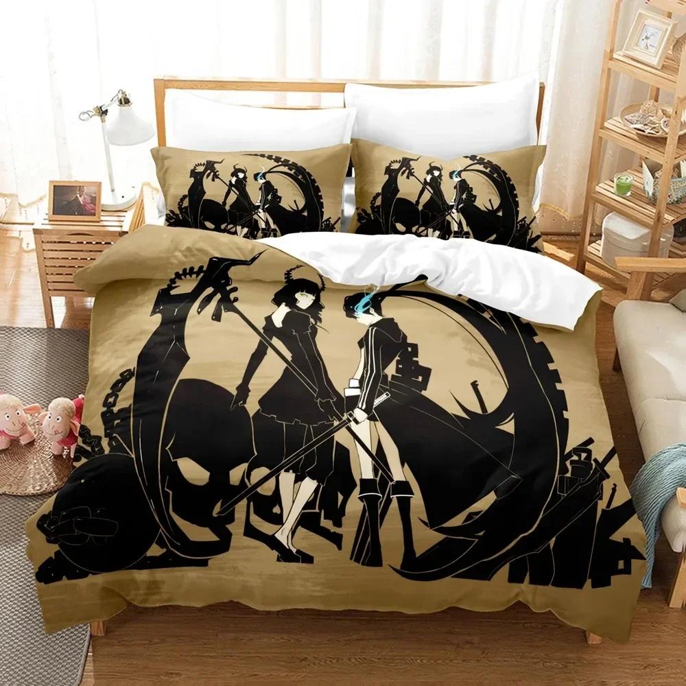 Black Rock Shooter Duvet Cover Single Double Size For Boys Girls Fashion Bedroom Decor Anime Bedding Set Soft Home Textile 013