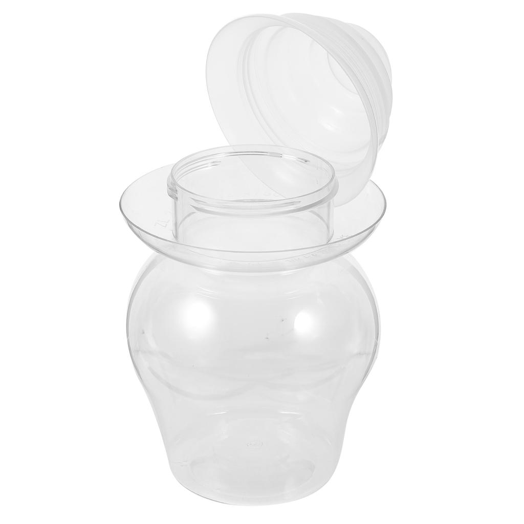 Large Capacity Transparent Plastic Airtight Jar Wide Mouth Pickle Container Vegetable Storage Kimchi Bottle Home Fermenting Jars