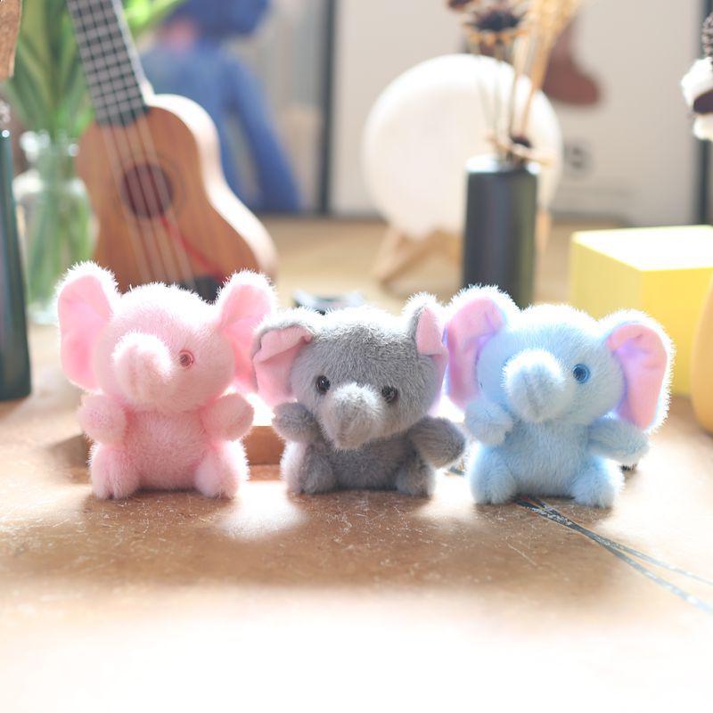 Cute Cute Elephant Small Pendant Plush Toy Doll Cartoon Schoolbag Hanging Decoration Keychain Doll Doll